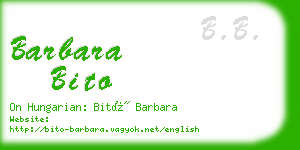 barbara bito business card